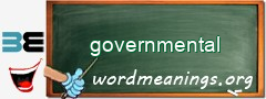 WordMeaning blackboard for governmental